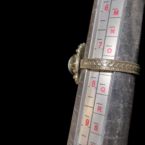 Natural Larimar & Sterling Silver Solitaire Ring Size 7 1/2 - Picture 8 of 10